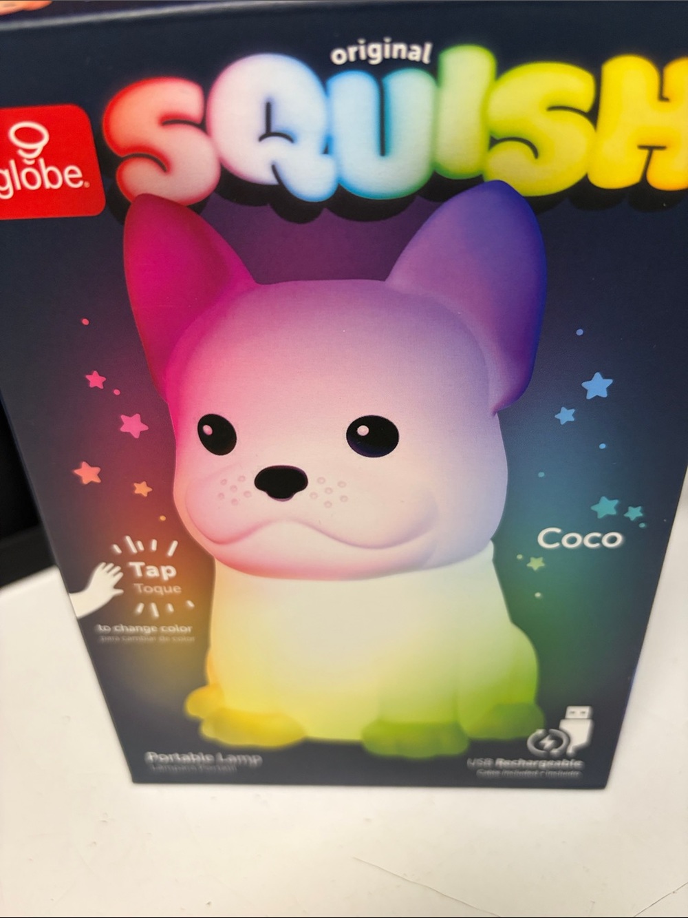 Globe Squishmallow Coco Gradient Pink Purple Blue Night Lamp